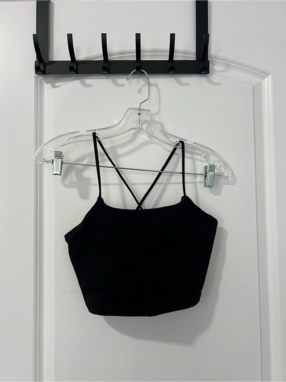 Women's Black Crisscross Sports Bralette
